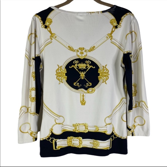 🗽❤️J McLaughlin Catalina Top Black & Gold Chain - Picture 5 of 6